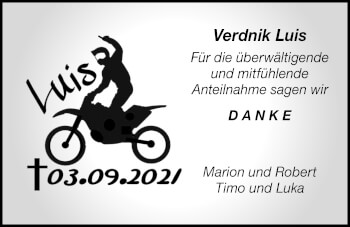 Traueranzeige von Luis Verdnik von Allgäuer Zeitung