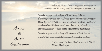 Traueranzeige von Agnes Heuberger von Allgäuer Zeitung, Kaufbeuren/Buchloe