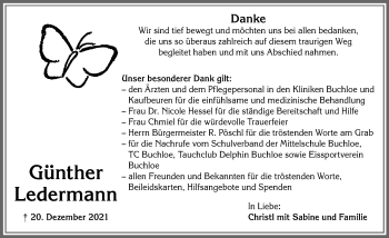 Traueranzeige von Günther Ledermann von Allgäuer Zeitung, Marktoberdorf