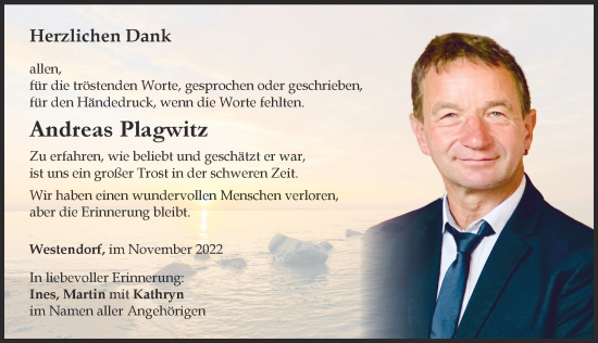 Traueranzeige von Andreas Plagwitz von Allgäuer Zeitung, Kaufbeuren/Buchloe