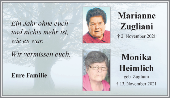 Traueranzeige von Monika Heimlich von Allgäuer Zeitung, Füssen