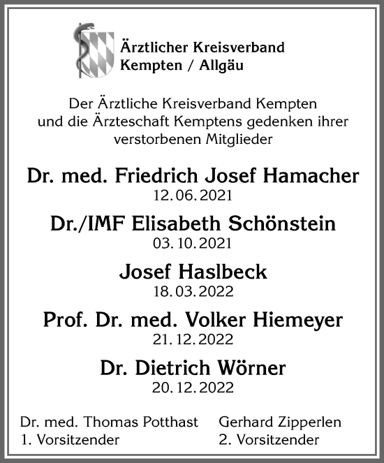 Traueranzeige von Dietrich Wörner von Allgäuer Zeitung,Kempten