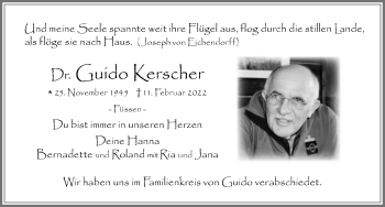 Traueranzeige von Guido Kerscher von Allgäuer Zeitung, Füssen