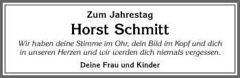 Traueranzeige von Horst Schmitt von Allgäuer Zeitung, Füssen