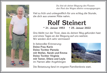 Traueranzeige von Rolf Steinert von Allgäuer Anzeigeblatt