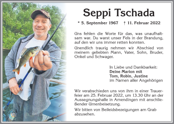 Traueranzeige von Seppi Tschada von Allgäuer Anzeigeblatt