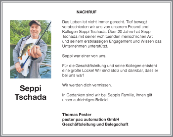 Traueranzeige von Seppi Tschada von Memminger Zeitung