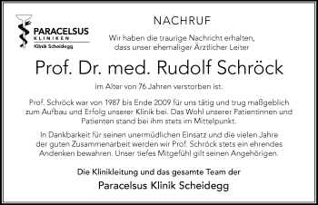 Traueranzeige von Rudolf Schröck von Der Westallgäuer