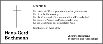 Traueranzeige von Hans-Gerd Bachmann von Allgäuer Anzeigeblatt