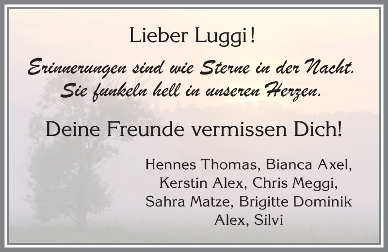  Traueranzeige für Luigi Cuomo vom 28.04.2022 aus Allgäuer Zeitung, Kaufbeuren/Buchloe