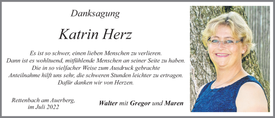 Traueranzeige von Katrin Herz von Allgäuer Zeitung, Marktoberdorf