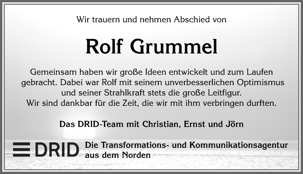  Traueranzeige für Rolf Grummel vom 13.01.2023 aus Allgäuer Zeitung