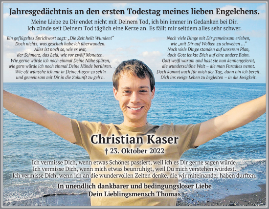 Traueranzeige von Christian Kas von Allgäuer Zeitung,Kempten
