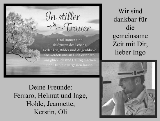Traueranzeige von Ingo  von Memminger Zeitung