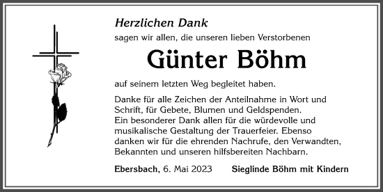 Traueranzeige von Günter Böhm von Allgäuer Zeitung, Marktoberdorf