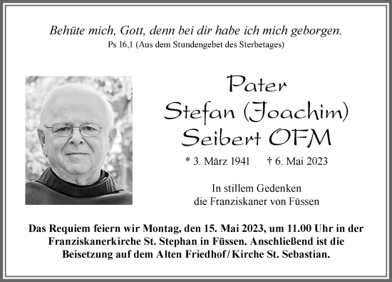 Traueranzeige von Stefan Seibert von Allgäuer Zeitung, Füssen