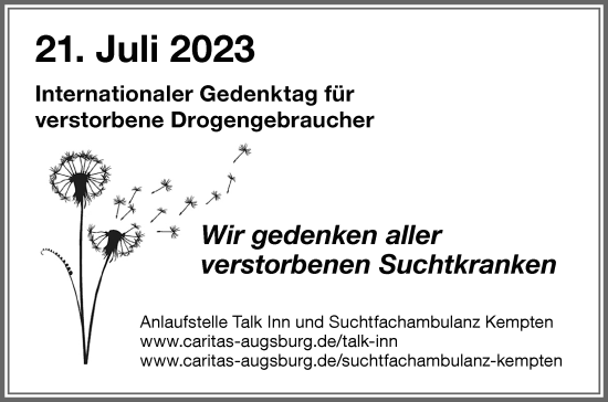 Traueranzeige von Im Gedenken  von Allgäuer Zeitung,Kempten