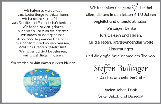 Traueranzeige von Steffen Bullinger von Allgäuer Zeitung, Füssen