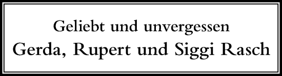 Traueranzeige von Geliebt  von Der Westallgäuer