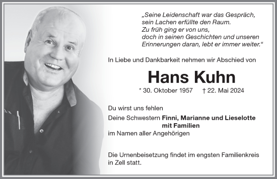 Traueranzeige von Hans Kuhn von Memminger Zeitung