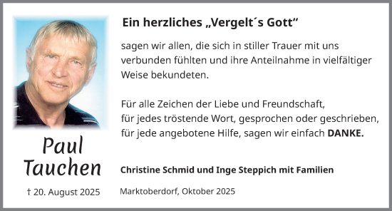 Traueranzeige von Paul Schmid von Allgäuer Zeitung, Marktoberdorf
