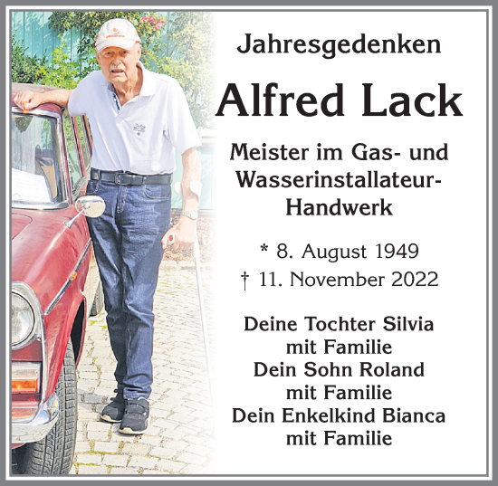 Traueranzeige von Alfred Lack von Allgäuer Zeitung,Kempten