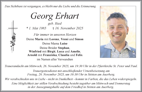 Traueranzeige von Georg Erhart von Allgäuer Zeitung, Marktoberdorf