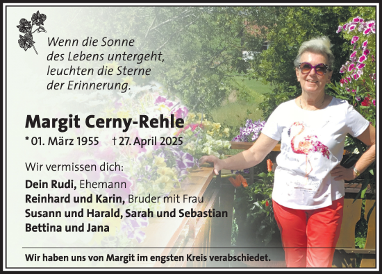 Traueranzeige von Margit Cerny-Rehle von Allgäuer Zeitung,Kempten