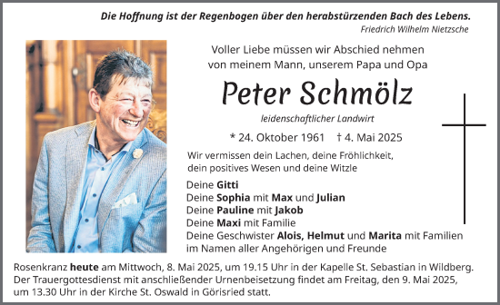 Traueranzeige von Peter Schmölz von Allgäuer Zeitung, Marktoberdorf
