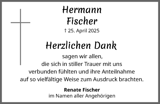 Traueranzeige von Hermann Fischer von Allgäuer Zeitung, Füssen