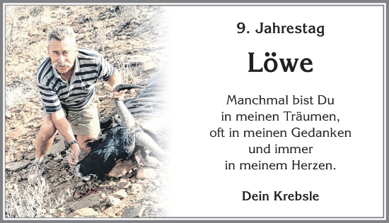 Traueranzeige von Löwe  von Memminger Zeitung