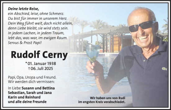 Traueranzeige von Rudolf Cerny von Allgäuer Zeitung,Kempten