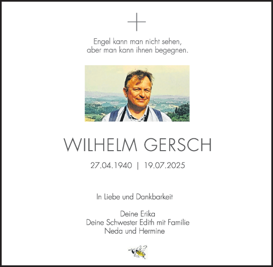 Traueranzeige von Wilhelm Gersch von Allgäuer Zeitung, Kaufbeuren/Buchloe