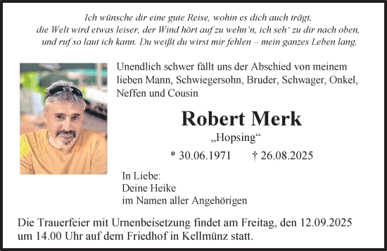 Traueranzeige von Robert Merk von Memminger Zeitung
