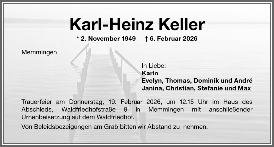 Traueranzeige von Karl-Heinz Keller von Memminger Zeitung