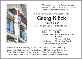 Traueranzeige von Georg Klöck von Mindelheimer Zeitung