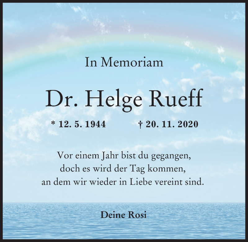  Traueranzeige für Helge Rueff vom 20.11.2021 aus Mittelschwäbische Nachrichten