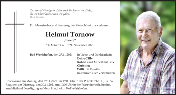 Traueranzeige von Helmut Tornow von Mindelheimer Zeitung