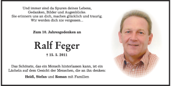 Traueranzeige von Ralf Feger von Mindelheimer Zeitung