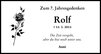 Traueranzeige von Rolf  von Mindelheimer Zeitung