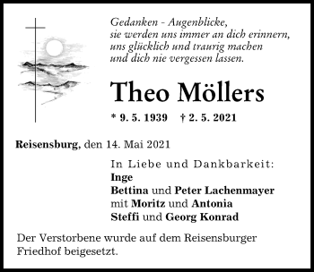 Traueranzeige von Theo Möllers von Günzburger Zeitung