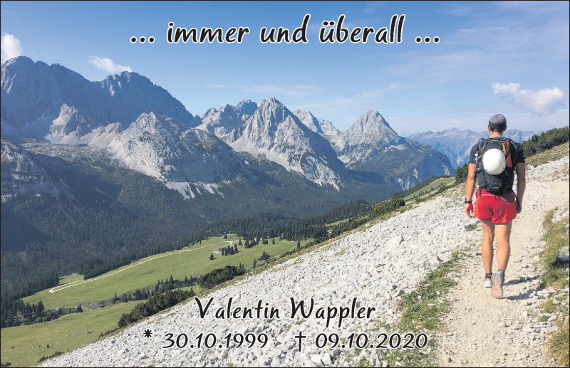  Traueranzeige für Valentin Wappler vom 09.10.2021 aus Schwabmünchner Allgemeine
