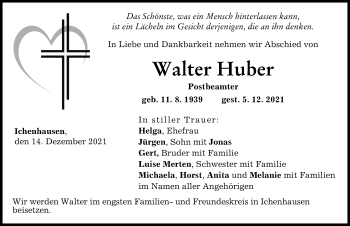 Traueranzeige von Walter Huber von Günzburger Zeitung