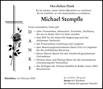 Traueranzeige von Michael Stempfle von Günzburger Zeitung