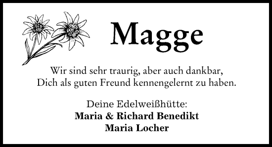 Traueranzeige von Magge  von Günzburger Zeitung