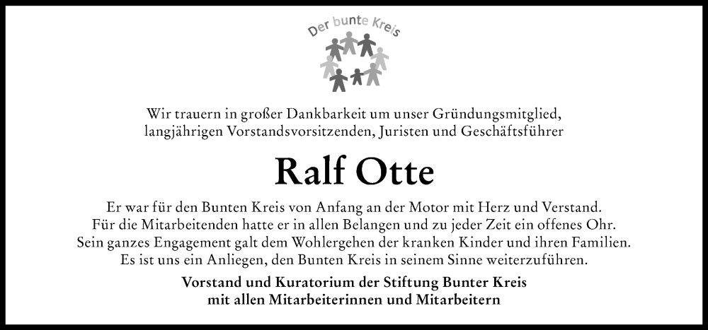  Traueranzeige für Ralf Otte vom 11.02.2023 aus Augsburger Allgemeine