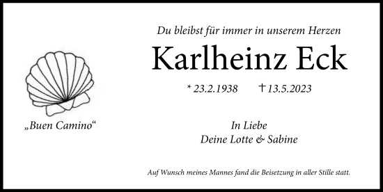 Traueranzeige von Karlheinz Eck von Landsberger Tagblatt