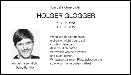 Traueranzeige von Holger Glogger von Günzburger Zeitung