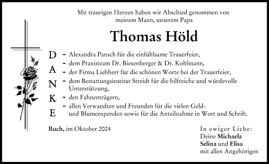 Traueranzeige von Thomas Höld von Illertisser Zeitung