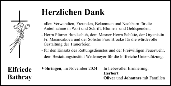 Traueranzeige von Elfriede Bathray von Illertisser Zeitung